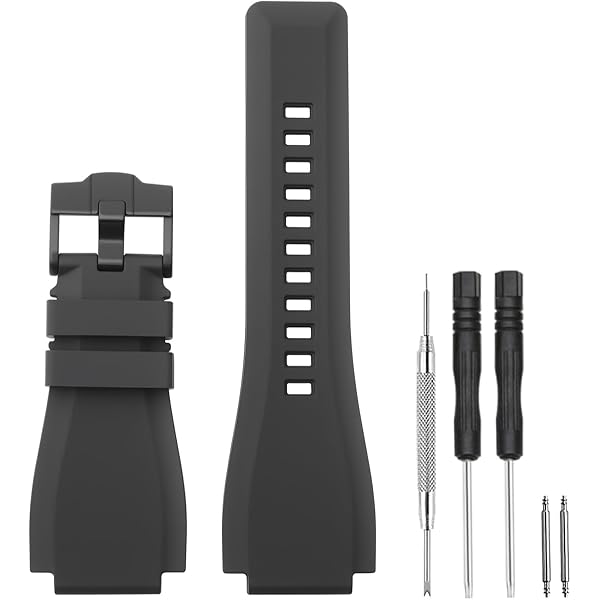 Bell & Ross Original 24mm x 24mm Yellow Rubber Replacement Strap