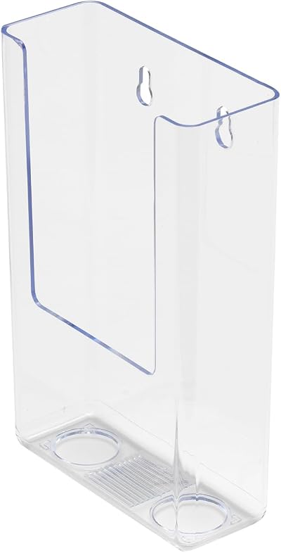 Deflecto Portrait Literature Stands Wall Mounted 1/3 A4 DL Size