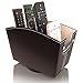 Remote Control Holder Caddy Bedside Organizer | Nightstand Storage Desk Accessories | Rotating Base Faux Leather Multiple Compartments by Kyle Matthews Designs