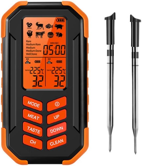 Wireless Meat Thermometer with 3 Probes for Grilling Smoking Oven Safe