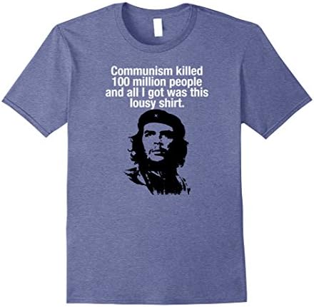 Mens Anti-Communism Che Guevara T-Shirt  3XL Heather Blue