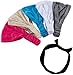 Headbands for Women - Wide Headbands - Cotton Elastic Headwraps for Women - 5 Pack with Wire Headband- Hair Accessories by CoverYourhair