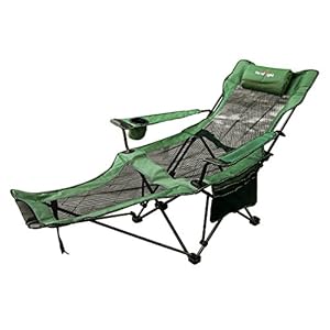 Travel Light ラウンジチェア アウトドア 折りたたみ メッシュ 枕付き ドリンクホルダー付き 収納バッグ付き ポータブルチェア