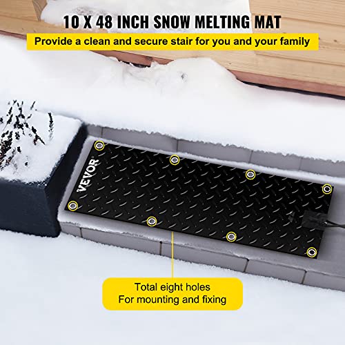 VEVOR Snow Melting Mat, 10in x 48in Heated Walkway Mat, 120V Snow and