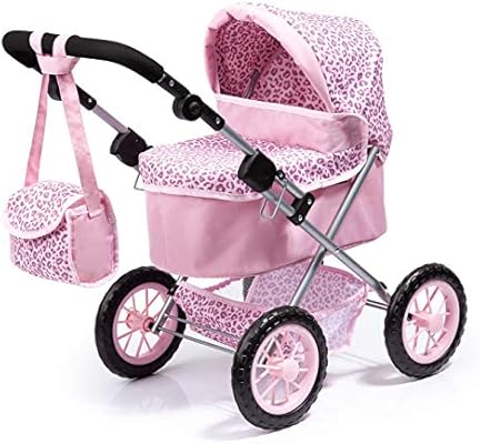 pink leopard print pram