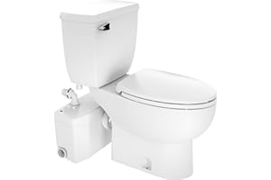 SANIFLO Saniplus + Toilet Bowl Elongated + Toilet Tank Bundle - Residential - White