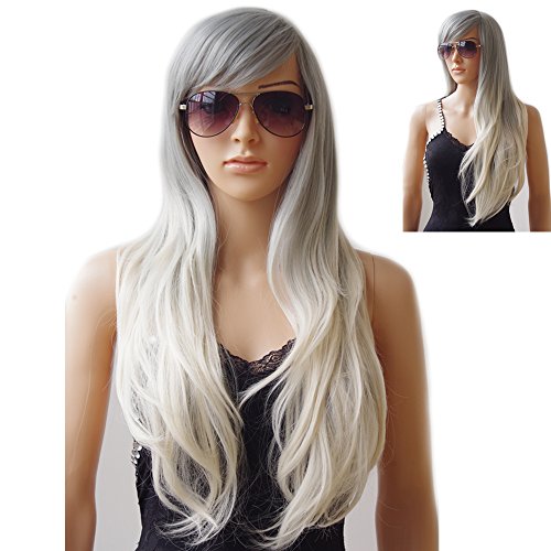 S-noilite long ombre hair wigs natural wavy cosplay wom…
