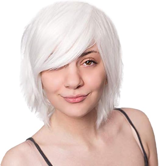 Amazon Com Aleola Fashion Short Wigs For Women Natural White