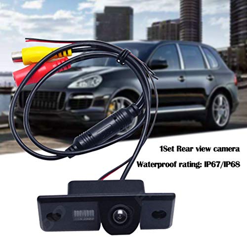 MAMaiuh Car Rear View Camera 170° Viewing Angle Multi-Function Waterproof Reverse Parking Assistance for Volkswagen Golf V, Jetta, Passat, Polo, Touareg, Tiguan, Santana (Black)