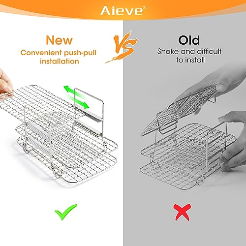 AIEVE Rack Compatible with Ninja Dual Air Fryer, 304 Stainless Steel