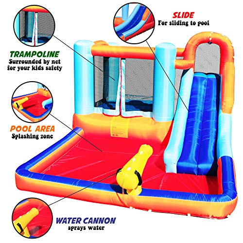 3 Inflatable+Trampoline+Playhouse+Pool+Party+Inflatables
