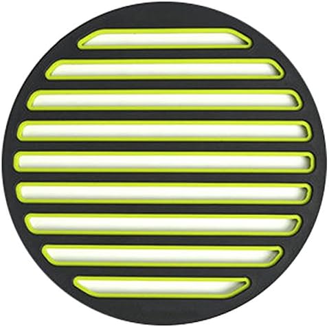 NewFerU Heat Resistant Pads Mat Holders Spoon Rest Trivet Set Table Runner Kit for Hot Pans Dishes Plates,Instant Pot,Pressure Cooker,Iron Skillet,Stovetop,Kitchen Countertops (Round-1pcs Green)