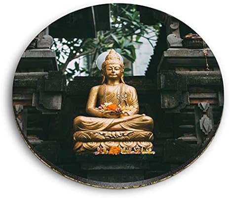 Destination Vinyl ltd - Imanes redondos de MDF - Estatua de Buda