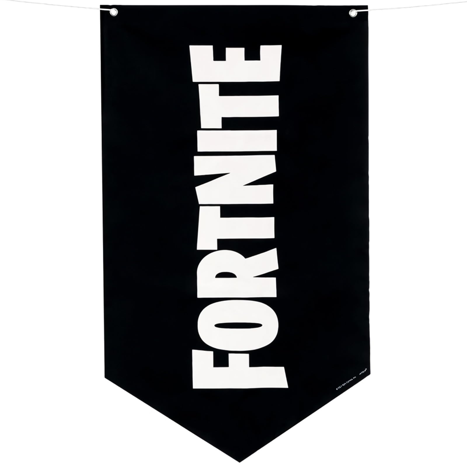 Fortnite 24973 Fabric Pennant Banner-52 cm x 30 cm Party, Black