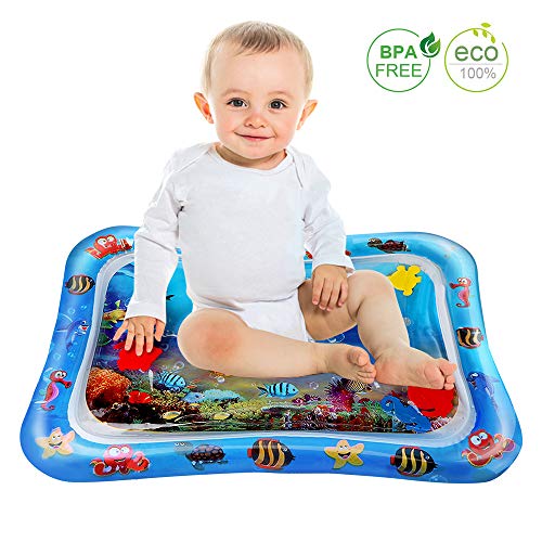 Marysay Infant Toys 3 6 9 Months Baby Gift Tummy Time Water Mat Inflatable Play Mat for Baby Boys Newborn Girls Size 26”x20”