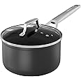 MSMK 2 Quart Saucepan with Lid, Burnt also Nonstick, PFOA Free Non-Toxic, Oven Safe to 700 ℉，Scratch-resistant, Induction Cooking Pot, for Induction, Ceramic and Gas Cooktops