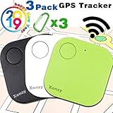 GPS Tracker for Pet, Mini Smart Key Finder Locattion Tracking, Square Anti Lost for Cat Dog Wallet Bag Luggage with App Control Alarm Patch Wireless Seeker Selfie Remote Shutter Long Battery Time 3pcs