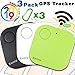 GPS Tracker for Pet, Mini Smart Key Finder Locattion Tracking, Square Anti Lost for Cat Dog Wallet Bag Luggage with App Control Alarm Patch Wireless Seeker Selfie Remote Shutter Long Battery Time 3pcs