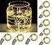 Pack of 8pcs 20LEDs Micro Starry Moon Lights on Silver Extra Thin Copper Wire, 2 x CR2032 Batteries Required and Included, 3.5 Ft (1m) for DIY Wedding Centerpiece(Warm White)