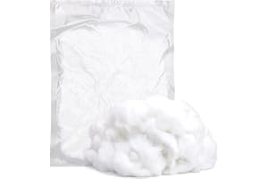 CANUMER 100 g/3.53 oz Polyester Fiber Fill - Soft Pillow Stuffing, Polyfill Stuffing for Stuffed Animals, Toys, Dolls, High Resilience Fiber Filling Stuffing for Cushions, DIY Craft