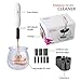 Makeup Brush Cleaner Kits Lammcou 3in1 Deep Cleaning Auto Electronic Brushes Cleaning Dryer Machine Makeup Spinner + Brush Spinner Bowl + Brush Collars for All Size Makeup Brushes