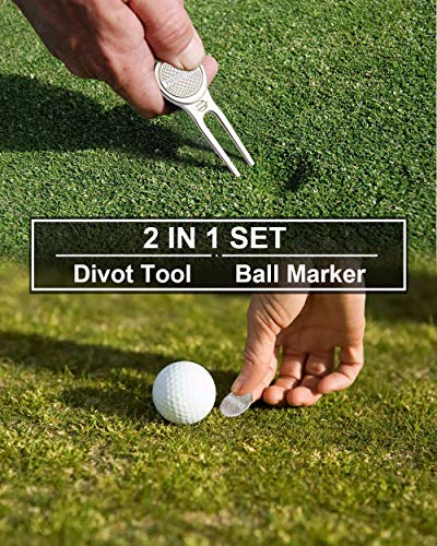 prowithlin Golf Divot Tool w/Golf Ball Marker, Exquisite Golf Gift for Dad | Divot Repair Tool(Bronze II) - Thumbnail 6