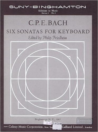 C P E Bach Six Sonatas For Keyboard Suny Binghamton Series 2 No 1 By C P E Bach Ed By Phlip Friedheim Amazon Com Books