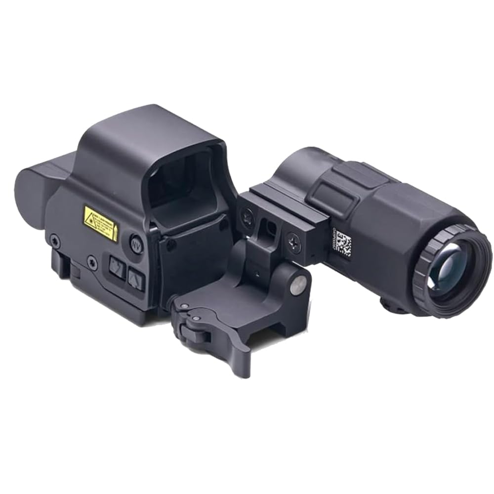 558+G45 Combo Holographic Sight 558 Red Dot Sight 5X Magnifying Glass with Quick Release for 20mm Picatinny Rail Mount