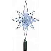 Kurt Adler 10-Light 10-1/2-Inch Clear LED 8-Point Star Treetop