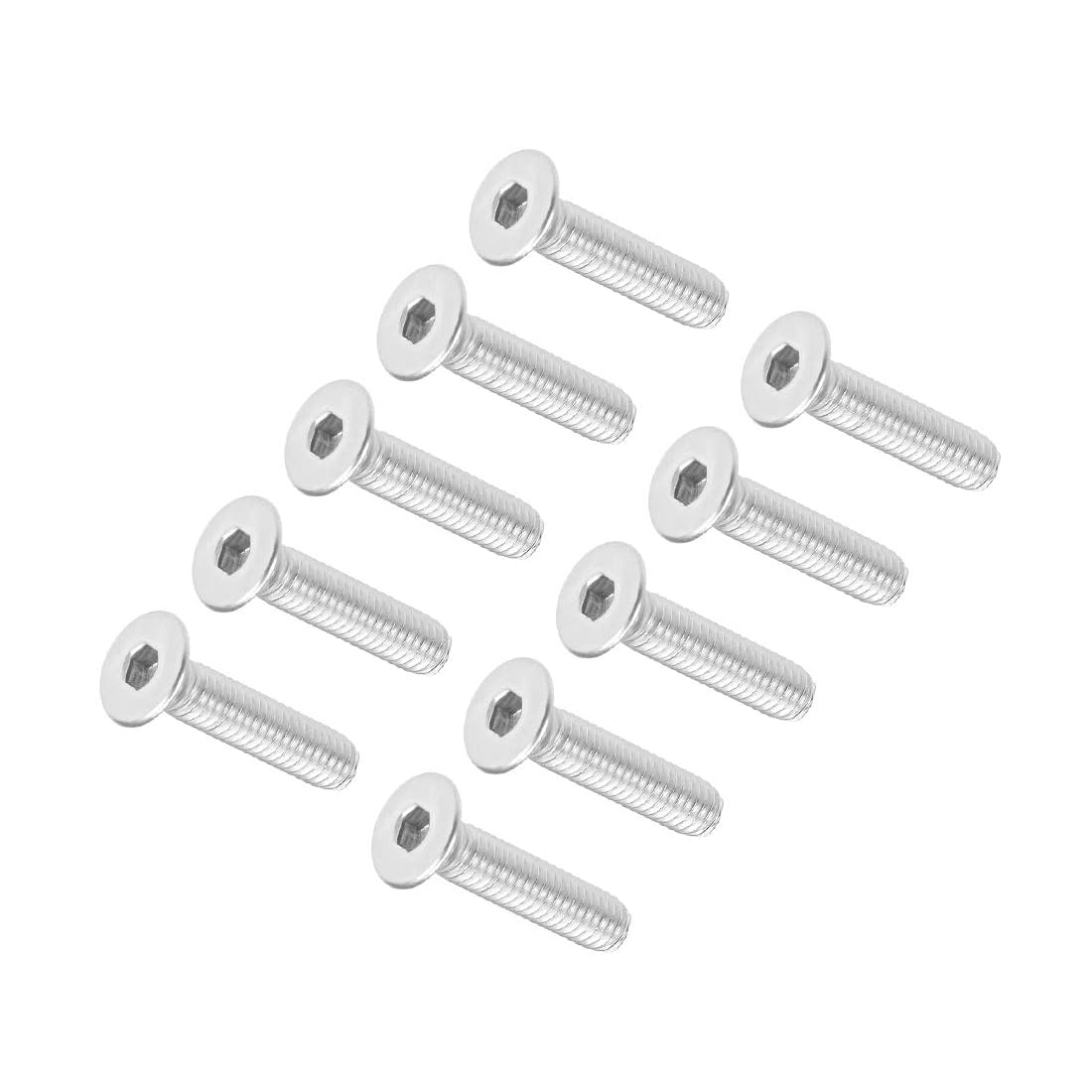 MACHSWON M4 x 20mm Metric Hex Socket Cap Screws 304 Stainless Steel Flat Head Bolts Fully Threaded Machine Screws 30Pcs — image 1