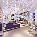 Hot Sale!!1PCs Luxury Crystal Glass Bead Curtain,Living Room Bedroom Window Door Wedding Decor Length - 1M (C:Purple)