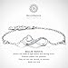 Billie Bijoux 925 Sterling Silver Infinity Heart Endless Love Symbol Charm Adjustable Bracelet White Gold Plated Women' s Gift for Christmas Day (A-Silver)