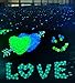 200 Pcs Glow Rocks Outdoor - Glow in the Dark Pebbles for Walkways and Decor in Bule & Green, Glowing Resin DIY Decorative Rocks for Driveway/Pathway/Flower Bed/Garden/Fish Tank/Aquarium/Landscape
