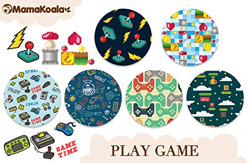 Mama Koala One Size Baby Washable Reusable Pocket Cloth Diapers, 6 Pack with 6 One Size Microfiber Inserts (Play Game)
