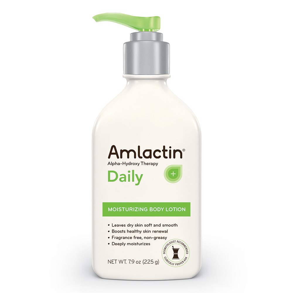 AmLactin Daily Moisturizing Body Lotion | Instantly Hydrates, Relieves Roughness | Powerful Alpha-Hydroxy Therapy Gently Exfoliates | Smooths Rough, Dry Skin | Paraben-Free 7.9 Ounce (Pack of 1)