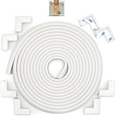 Roving Cove Baby Proof Corner Edge Protector, Small 18ft Edge 8 Corners | SlimFit Furniture Safety Bumper Guard, Soft Rubber Foam, 3M Adhesive, BPA/Phthalates-free, Oyster/Off White