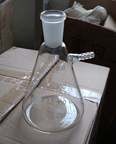 Deschem 500ml,24/40,Glass Filtering Flask,Lab Filtration Bottle,New Glassware