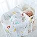 LifeTree Baby Swaddle Blanket Unisex Swaddle Wrap Soft Silky Bamboo Muslin Swaddle Blankets Neutral Receiving Blanket for Boys and Girls, Large 47 x 47 inches Dinosaur Print