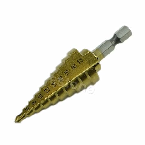 Generic Drill Bit Hex Titanium Step Cone Drill Bit Hole Cutter 4-22mm HSS 4241 For Sheet Metal