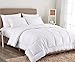 puredown® All Season Quilted Down Alternative Duvet Insert with Corner Tabs, Full/Queen Size (90x90 inch, White)
