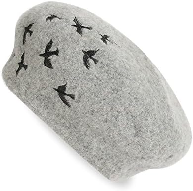 Vague Sweet “Grace” women's 100% wool beret hat (grey)