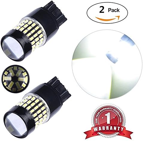 FlashWolves 1000 Lumens Super Bright 78LED 3014Chipsets 7440 7441 7443 7444 992 Led Bulbs For Back Up Reverse Lights,Turn Signal Lights,Brake Lights,Tail lights,Xenon White 6000K (pack of 2)