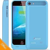 iPhone 5C / SE Battery Case, Alpatronix BX120plus 2400mAh Protective External Rechargeable Portable Charging Case for iPhone SE, 5C, 5S, 5 Juice Bank Power Pack [MFi Certified, iOS 10+] - Blue
