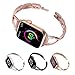 MARGE PLUS Compatible with Apple Watch Band 40mm 38mm 44mm 42mm, Women Bling Wristband for iWatch SE Series 6 5 4 3 2 1 Metal Stylish Strap