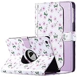 ULAK iPad Mini 1/2/3 Case - 360 Degree Rotating Stand Case Cover with Auto Sleep/Wake Feature for Apple iPad Mini 1 / iPad Mini 2 / iPad Mini 3 - Purple Rose