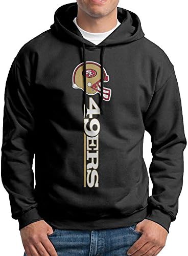 SSDDFF Men's San Francisco American Football Team 49ers Hoodies Sweater Size XXL Black