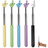 LWLXHZQ Telescopic Teacher Pointer Stick, 5 Pack Colorful Retractable Finger Hand Pointer, Extendable Pointing Stick for Classroom, Office &amp; Home