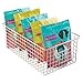 mDesign Wide Wire Storage Basket for Kitchen, Pantry, Cabinet - Pack of 2, Satin