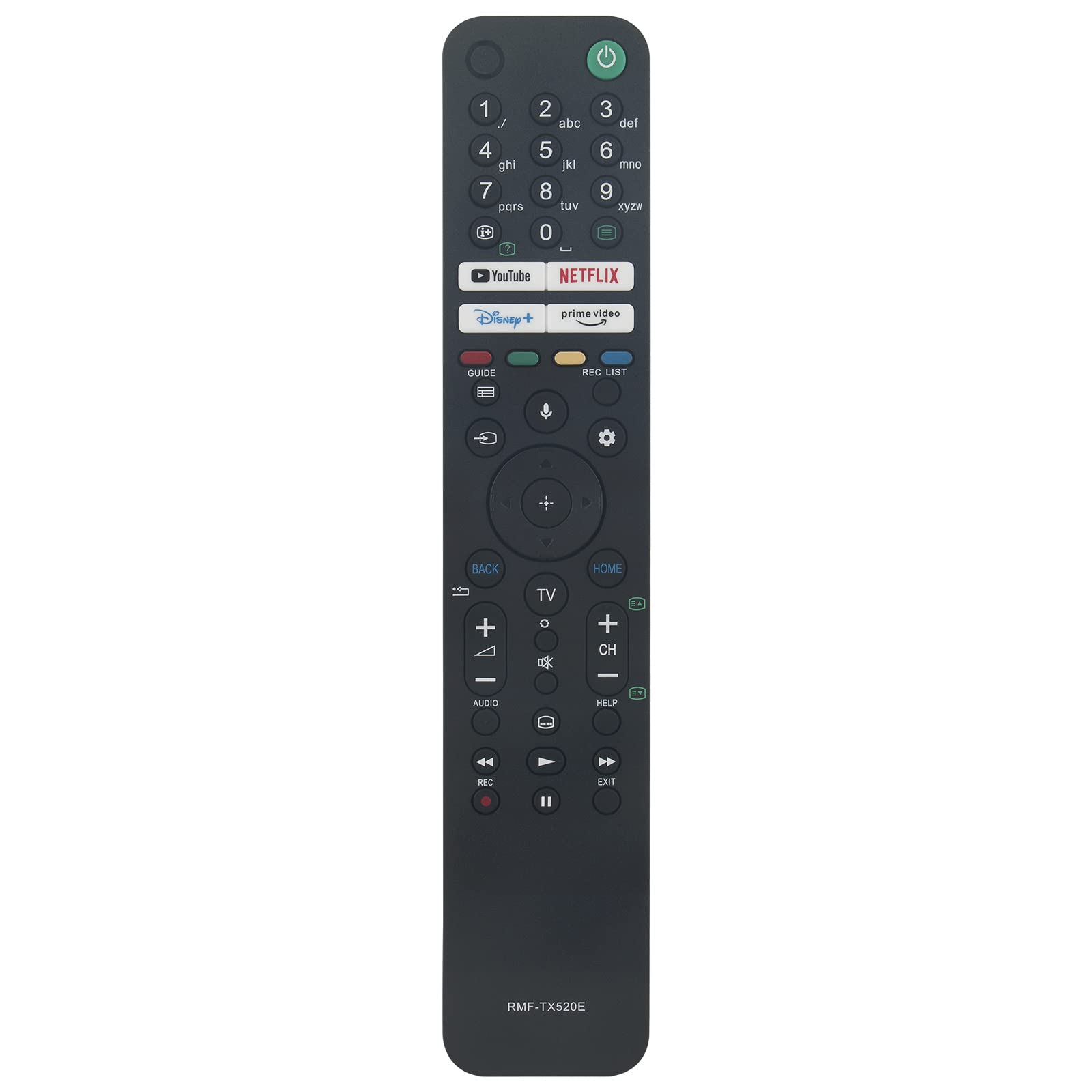 RMF-TX520E 100995321 Remote Control Replaced for SONY TV KD-43X82J KD-50X81J KD-55X80J KD-55X82J KD-65X81J XR-75X90J KD-50X89J KD-55X89J KD-75X89J XR-65X95J XR-75X95J XR-65X95JU XR-75X95JU XR-85X95JU