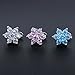 2Pairs Flower Dermal Top Surgical Steel Internally Thread Base Dermal Anchor Skin Piercing Jewelry (White)